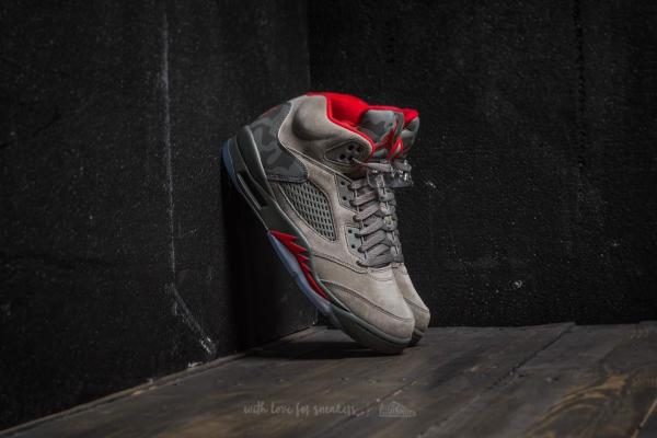 Air Jordan 5 Retro Dark Stucco/ River Rock/ Bio Beige/ University Red