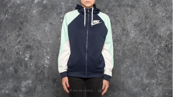 Nike Sportswear Full Zip PK CB Hoodie Obsidian/ Mint Foan/ Sail