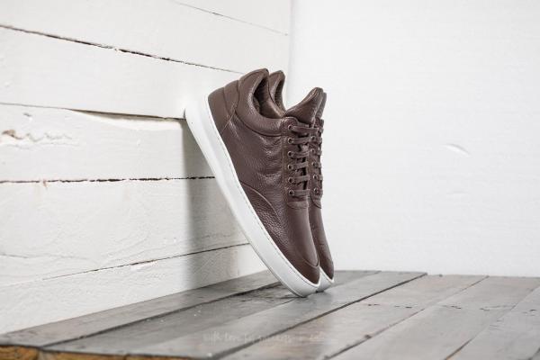 Filling Pieces Low Top Plain Grain Chocolate Brown