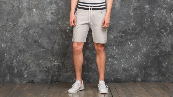 Champion Contrast Ribbed Hem Sweat Shorts Grey