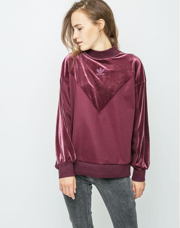 Mikina Adidas Originals VV Boyfriend Maroon