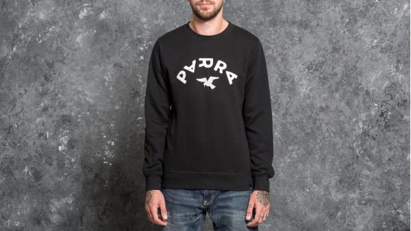 by Parra Arch & Bird Crew Neck Sweater Black