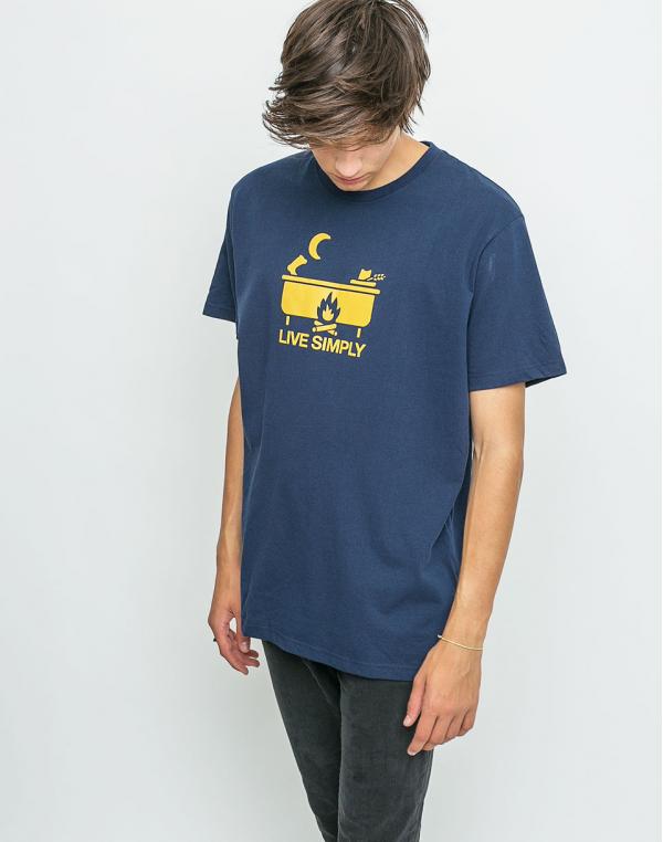 Triko Patagonia Live Simply Hot Tub Responsibili-Tee Navy Blue