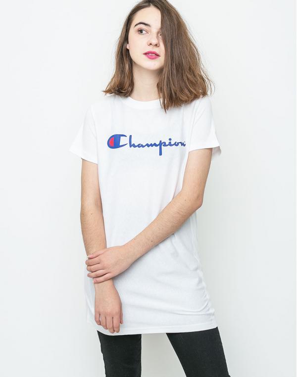 Logo tee Champion Long Top WHT