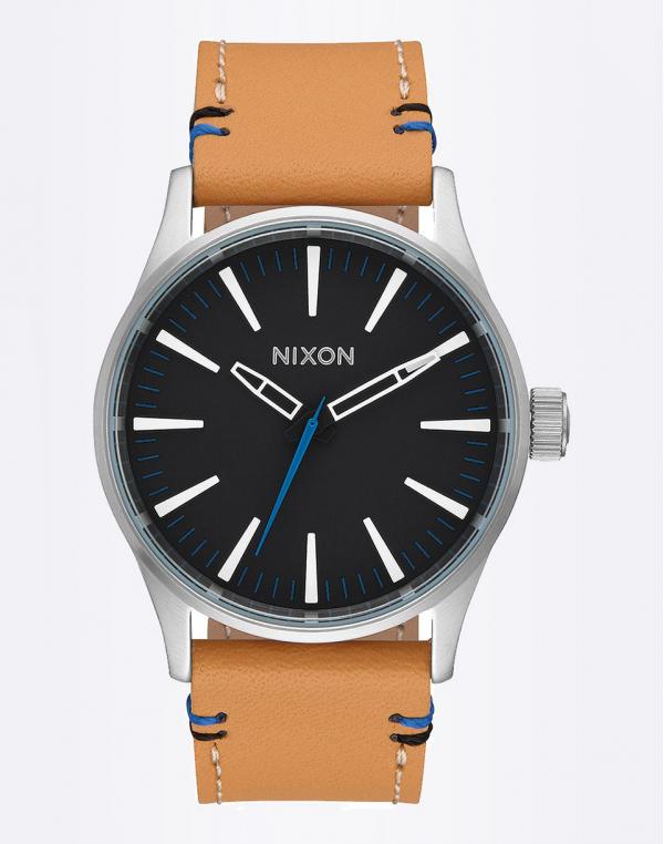 Hodinky Nixon Sentry 38 Leather Black/ Natural