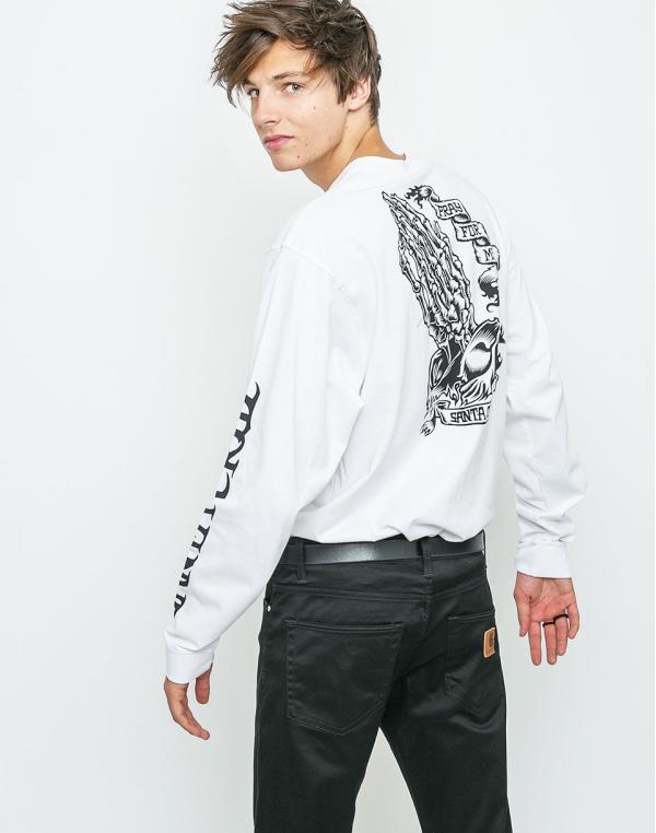 Logo tee Santa Cruz PFM Skeleton White