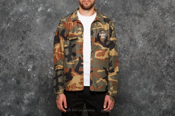 Herschel Supply Co. Voyage Coach Jacket Woodland Camo/ White Classic Logo