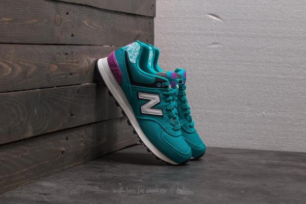 New Balance 574 Blue/ White/ Pink