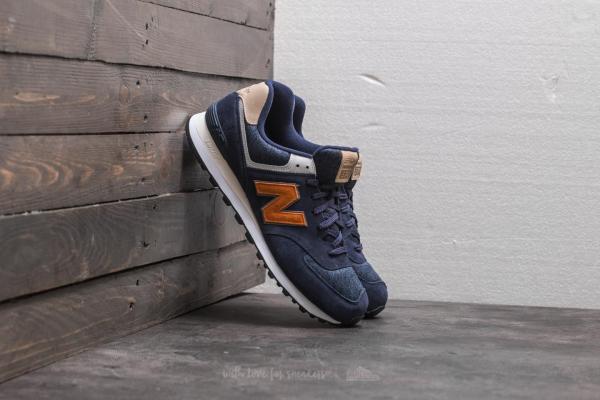 New Balance 574 Blue/ Orange/ White