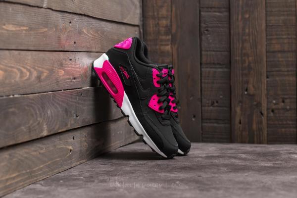Nike Air Max 90 Leather (GS) Black/ Pink Prime-White