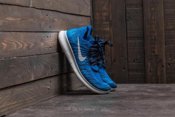 Nike Free Run Flyknit 2017 Deep Royal Blue/ Wolf Grey
