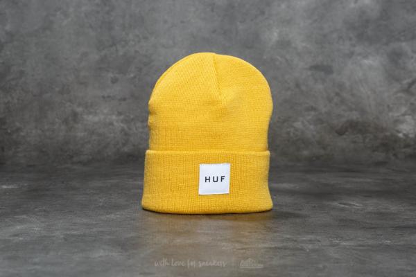HUF Box Logo Beanie Mustard