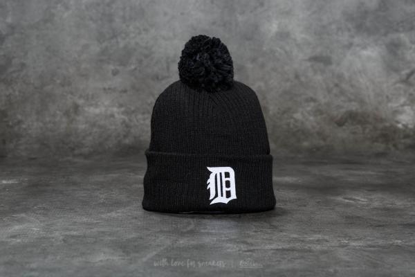 New Era Lightweight Felt Bobble Detroit Tigers Hat Black