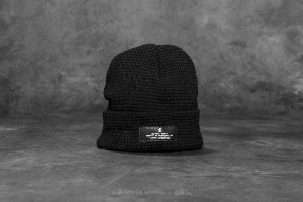 New Era Mono Script Patch Knit Detroit Tigers Beanie Black