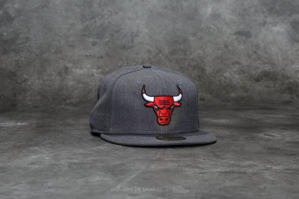 New Era 59Fifty NBA Heather Fitted Chicago Bulls Cap Grey