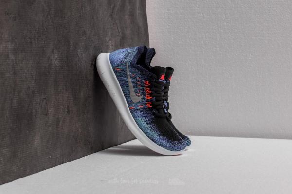 Nike Wmns Free RN Flyknit 2017 Black/ Metallic Silver