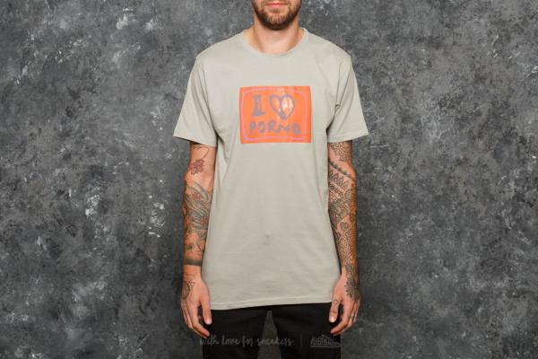 LIFE IS PORNO Amsterdam Sticker Collection Tee Grey