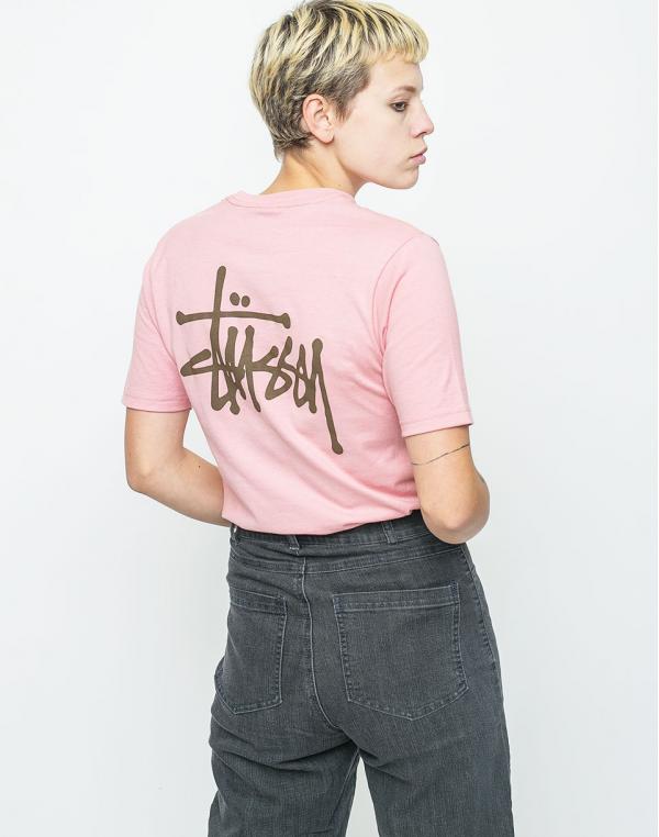 Logo tee Stussy Basic Dusty Rose