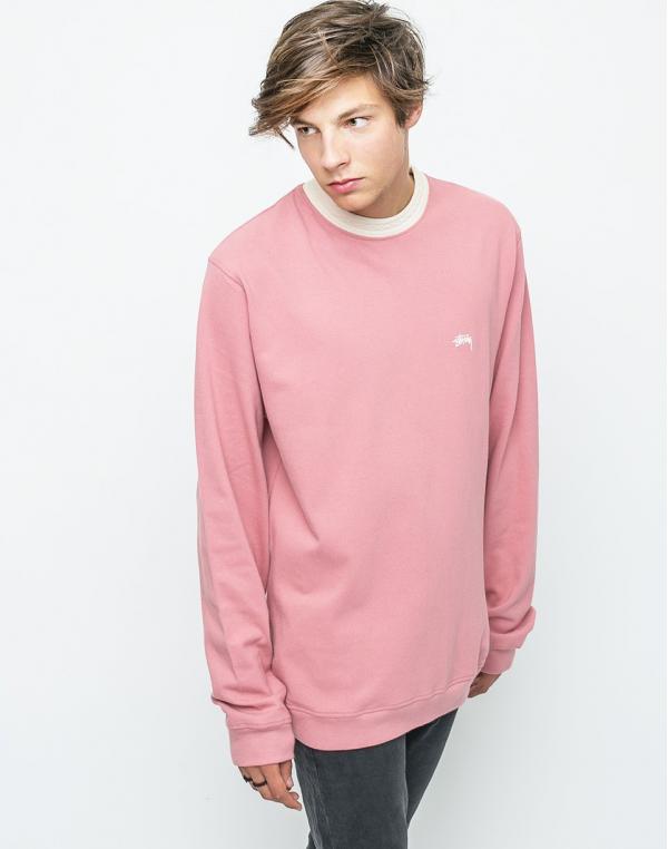Logo tee Stussy Diamond Collar Heavy Pique Pink