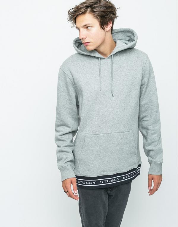 Mikina Stussy Jacquard Rib GREY HEATHER