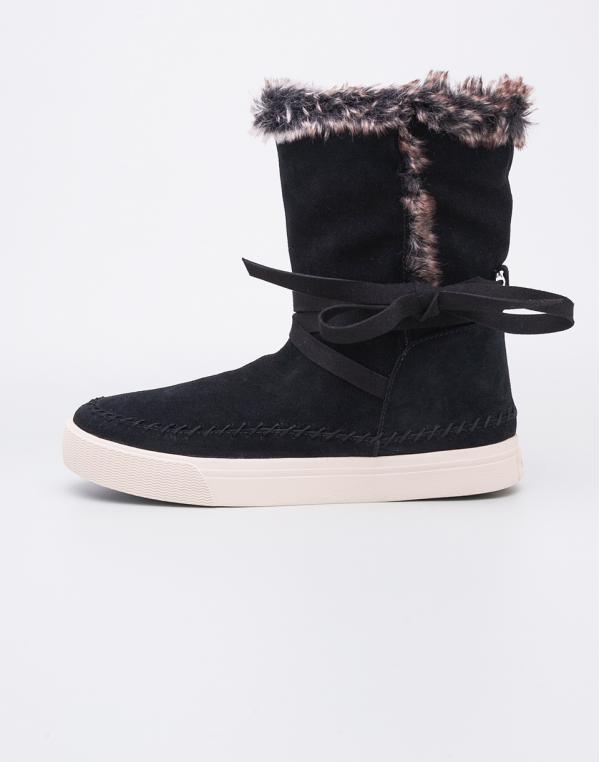 Toms Vista Black Waterproof Suede / Faux Fur 37