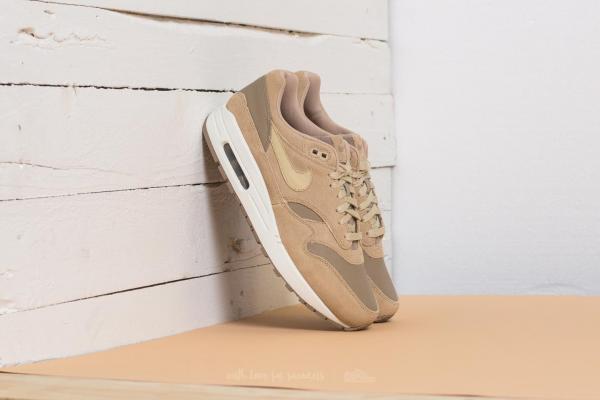 Nike Air Max 1 Premium Leather Khaki/ Team Gold-Mushroom-Sail