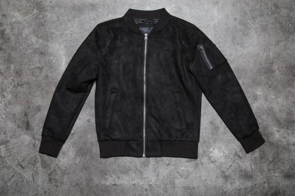 Urban Classics Ladies Imitation Suede Bomber Jacket Black
