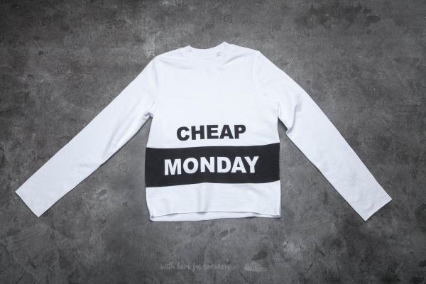 Cheap Monday Block Logo Coach Sweat White