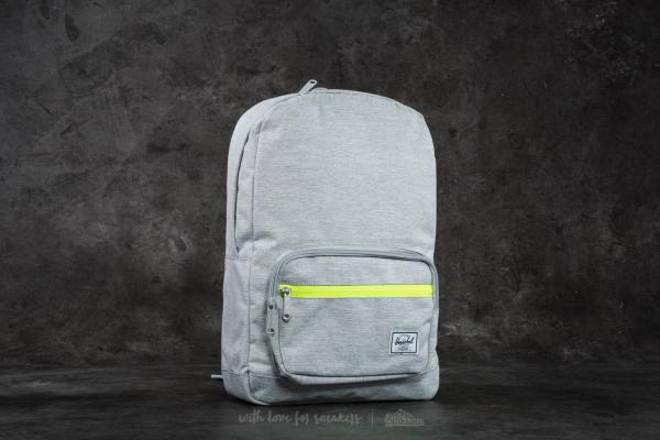 Herschel Supply Co. Pop Quiz Mid-Volume Backpack Light Grey Crosshatch/ Lime