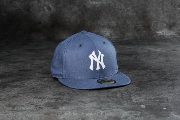 New Era 59Fifty Linen Coop Fitted New York Yankees Cap Navy