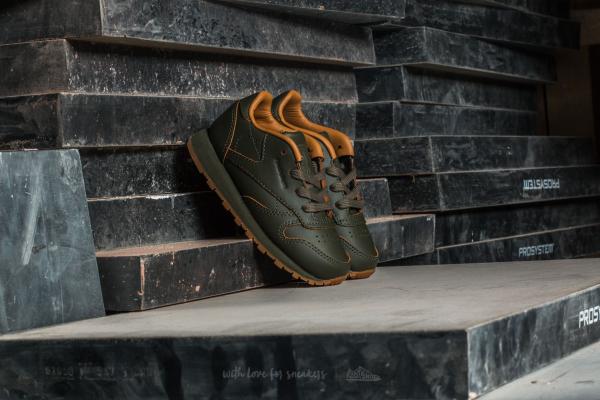 Reebok Classic Leather Kendrick Infants Olive Night/ Gum