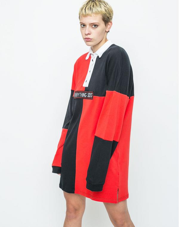 Šaty The Ragged Priest Gloom Rugby Red/Black