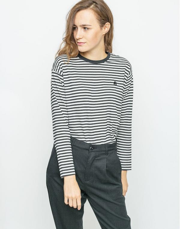 Triko Carhartt WIP Tipton Stripe, Black Heather / Wax