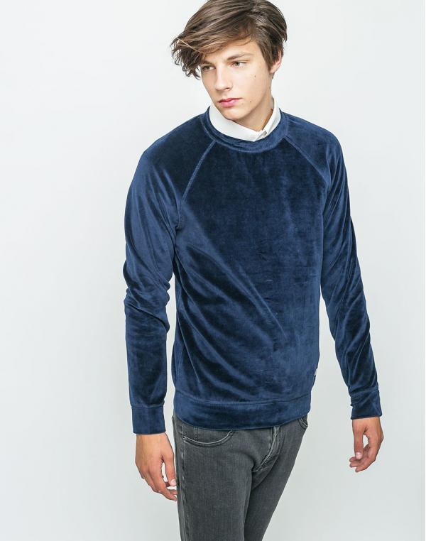 Mikina Thinking MU Blue Velvet Blue