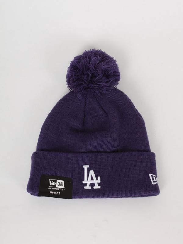 Čepice New Era WOMENS CUFF BOBBLE KNIT Fialová