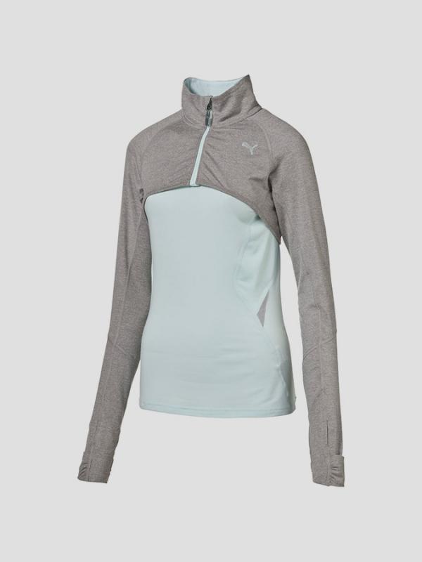 Tričko Puma Hybrid Top W Šedá