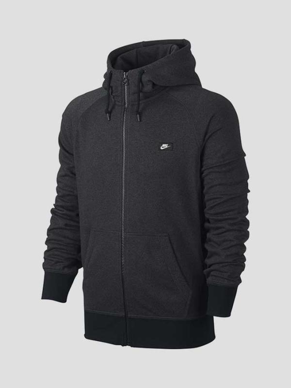 Mikina Nike AW77 FT FZ HOODY-SHOEBOX Šedá