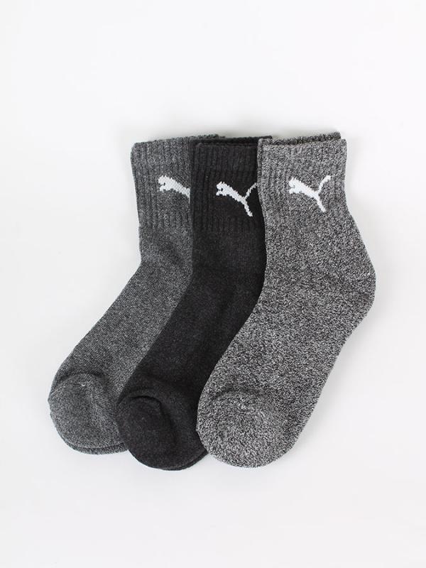 Ponožky Puma Short Crew 3 Pack Unisex Šedá