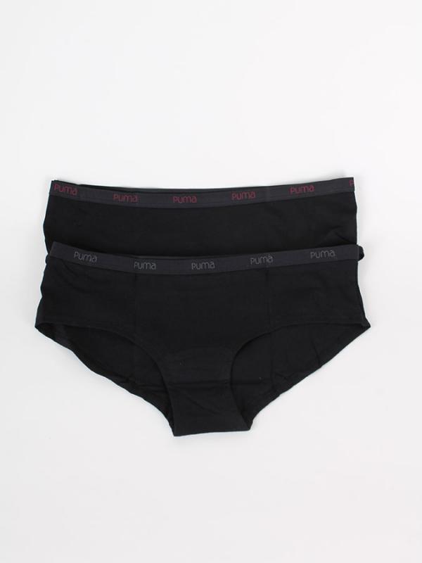 Kalhotky Puma Basic Hipster 2 Pack Černá