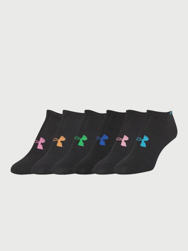 Ponožky Under Armour W Solid 6 Pack No Show Černá
