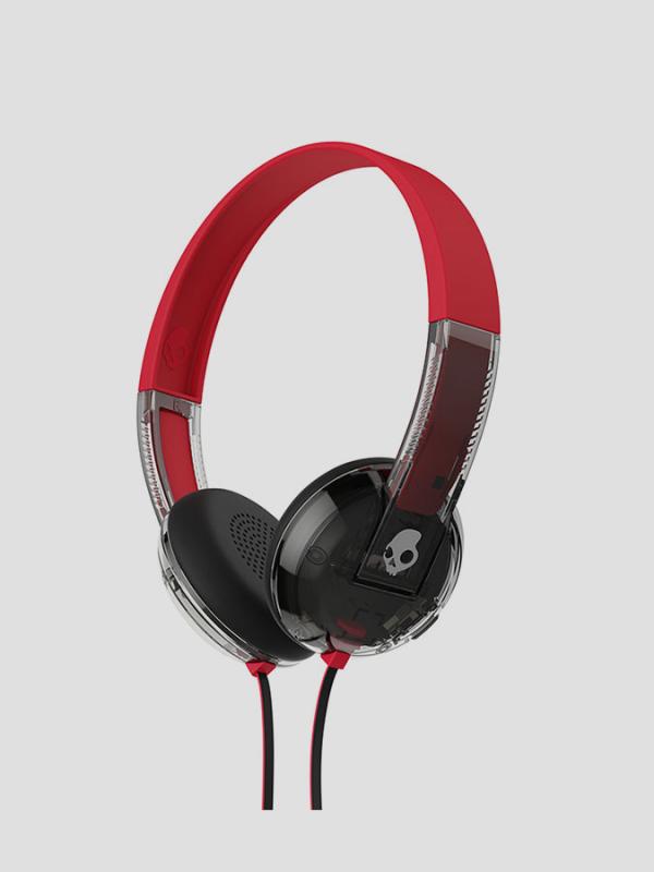 Sluchátka Skullcandy UPROAR ON-EAR W/TAP TECH SPACED OUT/SMOKE/CHROME Červená