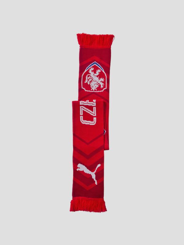 Šála Puma Czech Republic Fanscarf red-chili pepper Červená