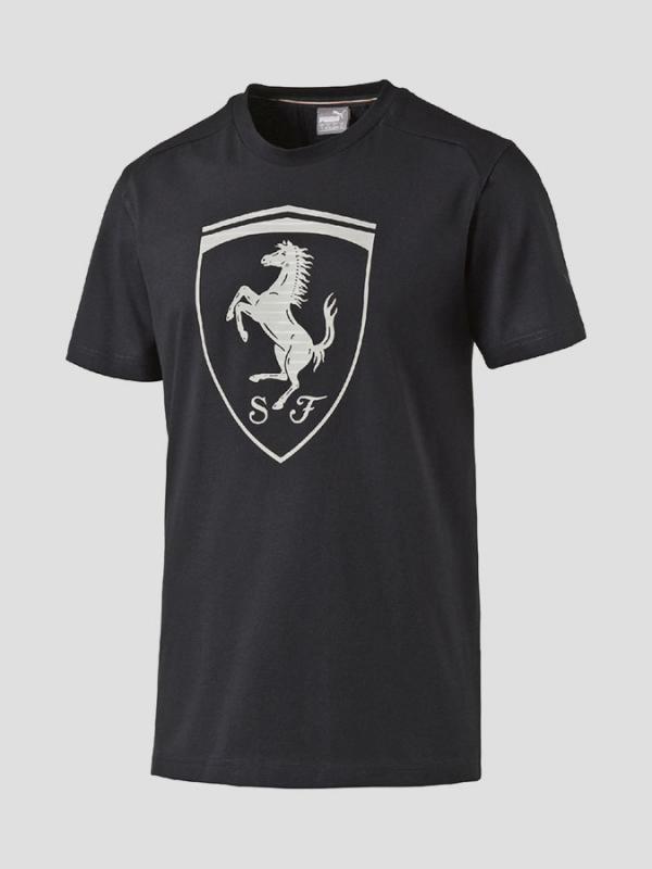 Tričko Puma Ferrari Big Shield Tee moonless night Černá