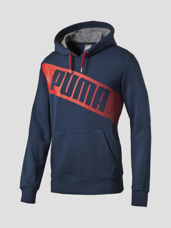 Mikina Puma FUN BIG LOGO Hd SweatTR blue wing teal Modrá