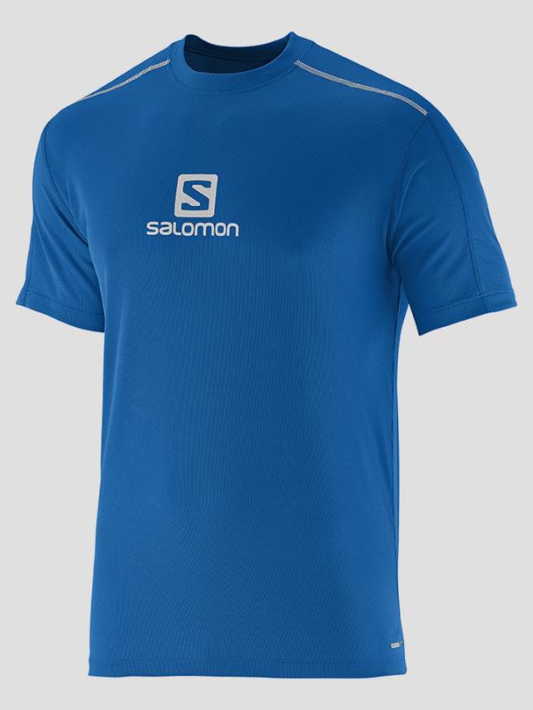 Tričko Salomon STROLL LOGO SS TEE M Union Blue Modrá
