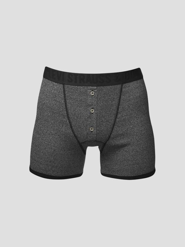 Boxerky LEVI'S 300LS LONG BOXER 1P Šedá