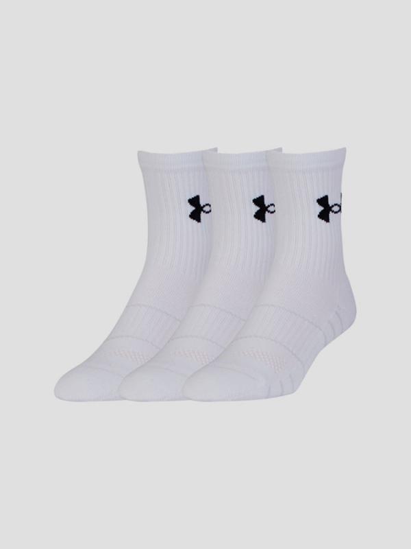 Ponožky Under Armour Performance Mid Crew 3 Pack Bílá