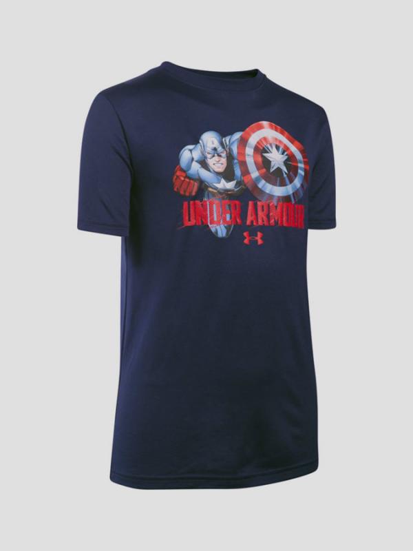 Tričko Under Armour Captain America SS T Modrá