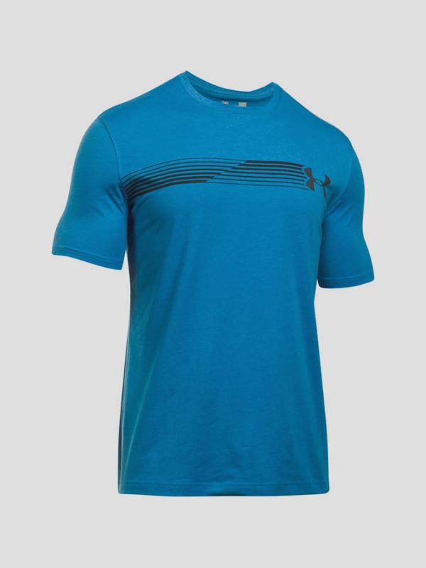 Tričko Under Armour Heatgear Fast Left Chest SS T Modrá