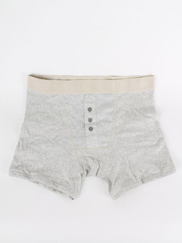 Boxerky LEVI'S 300LS LONG BOXER 1 Pack Šedá
